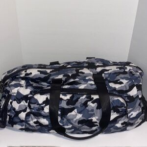 Black and white camouflage Sol and Selene travel/weekend duffel bag